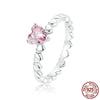 Wholesale S925 Sterling Silver Geometric Round Ring With Love Stars Design Retro Style Electroplated