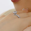 Wholesale S925 Sterling Silver Geometric Round Zircon Electroplated Ring For Women