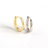 Wholesale S925 Sterling Silver Geometric Shape Earring With Ear Buckle Design And Electroplating