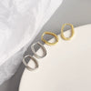 Wholesale S925 Sterling Silver Geometric Shape Earring With Ear Buckle Design And Electroplating