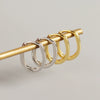 Wholesale S925 Sterling Silver Geometric Shape Earring With Ear Buckle Design And Electroplating