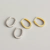 Wholesale S925 Sterling Silver Geometric Shape Earring With Ear Buckle Design And Electroplating