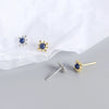 Wholesale S925 Sterling Silver Geometric Shape Electroplated Stacked Earrings