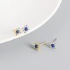 Wholesale S925 Sterling Silver Geometric Shape Electroplated Stacked Earrings