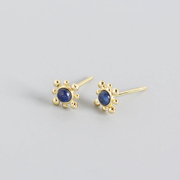 Wholesale S925 Sterling Silver Geometric Shape Electroplated Stacked Earrings