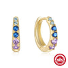 Wholesale S925 Sterling Silver Geometric Simple Style Diamond Embedded Electroplated Women's Earrings
