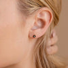 Wholesale S925 Sterling Silver Geometric Small Flower Screw Thread Women's Earrings With Electroplating