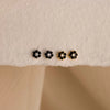 Wholesale S925 Sterling Silver Geometric Small Flower Screw Thread Women's Earrings With Electroplating