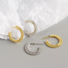 Wholesale S925 Sterling Silver Geometric Small Round Beads Electroplated Earrings