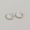 Wholesale S925 Sterling Silver Geometric Small Round Beads Electroplated Earrings