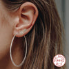 Wholesale S925 Sterling Silver Geometric Smooth Ladies Earrings