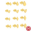 Wholesale S925 Sterling Silver Geometric Smooth Love All Match Women's Earrings With Electroplating