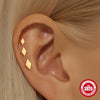 Wholesale S925 Sterling Silver Geometric Smooth Love All Match Women's Earrings With Electroplating