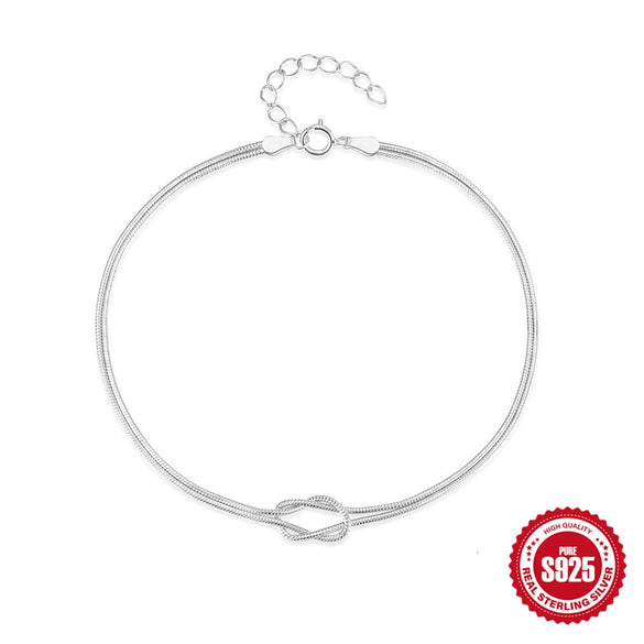 Wholesale S925 Sterling Silver Geometric Snake Bone Chain Bracelet With Real Gold Plating For Women Simple Niche Design