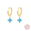 Wholesale S925 Sterling Silver Geometric Snowflake Earring With Electroplating For Women