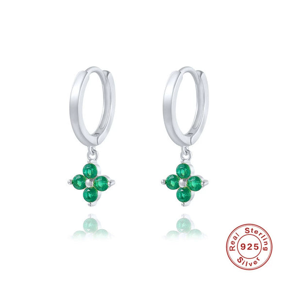 Wholesale S925 Sterling Silver Geometric Snowflake Earring With Electroplating For Women