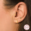 Wholesale S925 Sterling Silver Geometric Snowflake Earrings With Electroplating Simple Minimalist And Floral Style