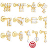 Wholesale S925 Sterling Silver Geometric Spiral Puncture Ear Nail With Exquisite Design And Environmentally Friendly Plating For Unisex