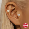 Wholesale S925 Sterling Silver Geometric Spiral Puncture Ear Nail With Exquisite Design And Environmentally Friendly Plating For Unisex