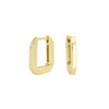Wholesale S925 Sterling Silver Geometric Square Ear Buckle Earrings With Electroplating For Women