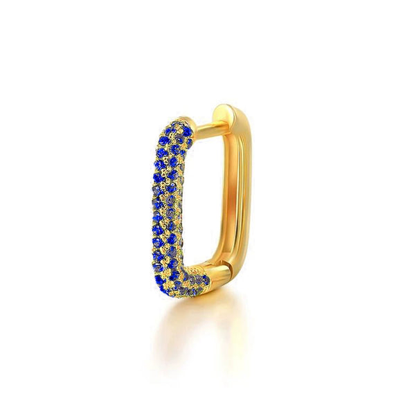 Wholesale S925 Sterling Silver Geometric Square Earring With Ear Buckle And Diamond Fashion Simple Advanced Design Sense For Women