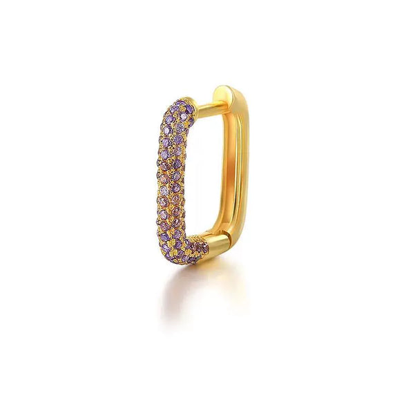 Wholesale S925 Sterling Silver Geometric Square Earring With Ear Buckle And Diamond Fashion Simple Advanced Design Sense For Women