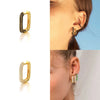 Wholesale S925 Sterling Silver Geometric Square Earring With Ear Buckle And Diamond Fashion Simple Advanced Design Sense For Women