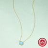 Wholesale S925 Sterling Silver Geometric Square O Chain Necklace With Electroplating For Women
