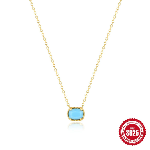 Wholesale S925 Sterling Silver Geometric Square O Chain Necklace With Electroplating For Women