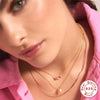 Wholesale S925 Sterling Silver Geometric Square Pendant Collarbone Necklace With Electroplating O Chain Unisex