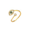 Wholesale S925 Sterling Silver Geometric Star And Moon Ring With Electroplating Adjustable Fashion Design