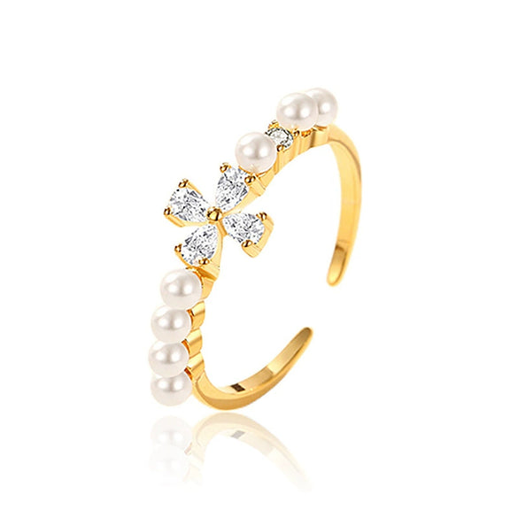 Wholesale S925 Sterling Silver Geometric Star And Moon Ring With Electroplating Adjustable Fashion Design
