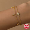 Wholesale S925 Sterling Silver Geometric Star Diamond Bracelet With Electroplating And Real Gold Plating Cold Style For Women