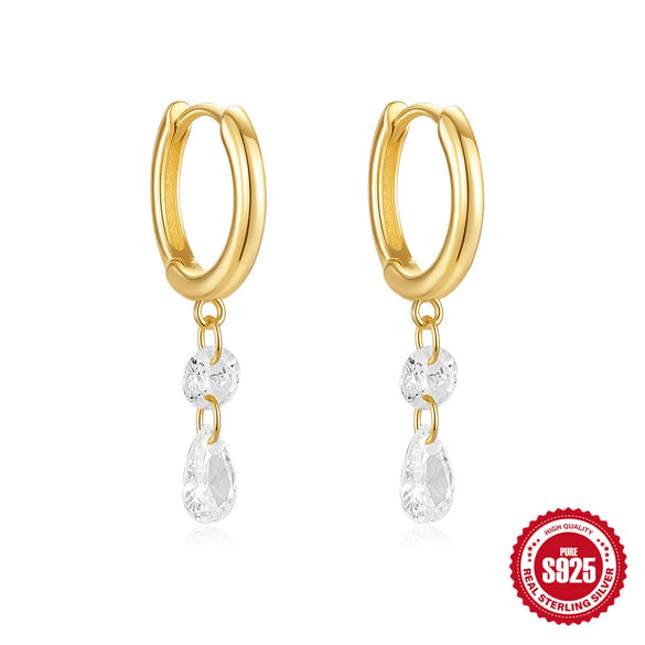 Wholesale S925 Sterling Silver Geometric Star Diamond Earrings For Women