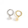 Wholesale S925 Sterling Silver Geometric Star Diamond Minimalist Electroplated Earrings