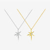 Wholesale S925 Sterling Silver Geometric Star Necklace For Women Light Luxury Design Electroplated