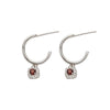 Wholesale S925 Sterling Silver Geometric Star Shape Natural Color Gem Set Earrings Light Luxury Nonfading Jewelry