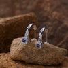 Wholesale S925 Sterling Silver Geometric Star Shape Natural Color Gem Set Earrings Light Luxury Nonfading Jewelry