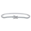 Wholesale S925 Sterling Silver Geometric Style Electroplated Tennis Bracelet