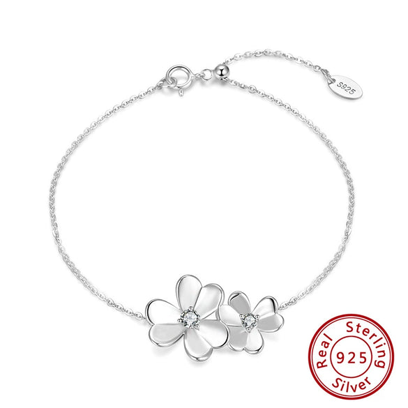 Wholesale S925 Sterling Silver Geometric Style Electroplated Women's Bracelet With Colorful Zircon