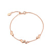 Wholesale S925 Sterling Silver Geometric Style Electroplated Women's Bracelet With Colorful Zircon