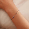Wholesale S925 Sterling Silver Geometric Style Electroplated Women's Bracelet With Colorful Zircon