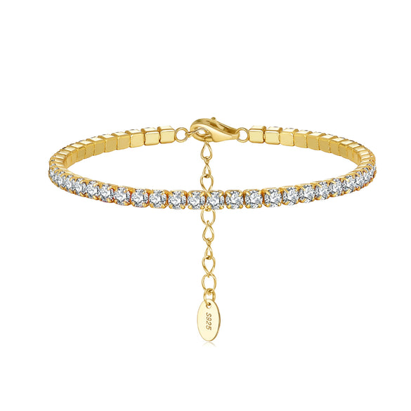 Wholesale S925 Sterling Silver Geometric Style Electroplated Women's Bracelet