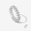 Wholesale S925 Sterling Silver Geometric Style Finger Ring Jewelry With 18K Gold And Platinum Electroplating