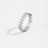 Wholesale S925 Sterling Silver Geometric Style Finger Ring Jewelry With 18K Gold And Platinum Electroplating