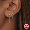 Wholesale S925 Sterling Silver Geometric Tassel Chain Earrings Set With Electroplating For Women
