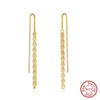 Wholesale S925 Sterling Silver Geometric Tassel Pendant Earrings Electroplated Factory Jewelry