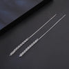 Wholesale S925 Sterling Silver Geometric Tassel Pendant Earrings Electroplated Factory Jewelry