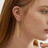 Wholesale S925 Sterling Silver Geometric Tassel Pendant Earrings Electroplated Factory Jewelry