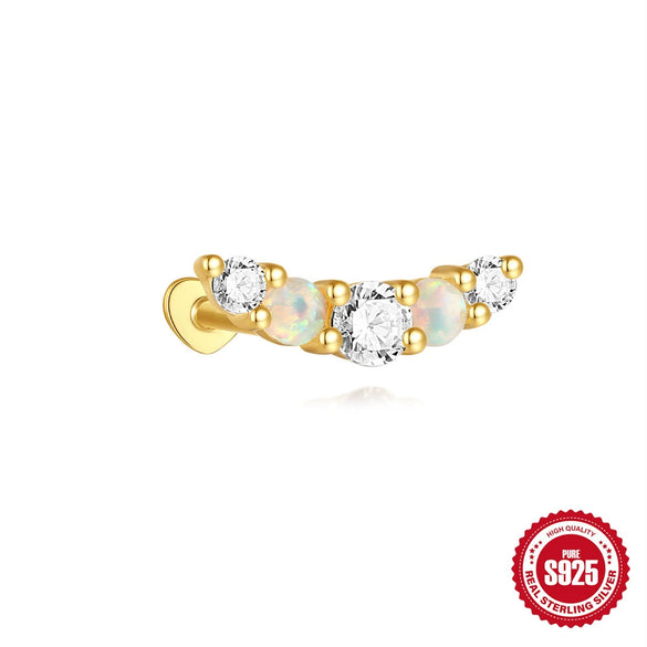 Wholesale S925 Sterling Silver Geometric Tassel Thread Puncture Earrings With Environmentally Friendly Plating For Women